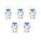 CEKER 8mm to 12 Inch NPT Male Push to Connect Fittings 5 Packs Silver Nylon Quick Connect HOSE PIPE FITTING Fitting