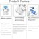 CEKER 8mm to 12 Inch NPT Male Push to Connect Fittings 5 Packs Silver Nylon Quick Connect HOSE PIPE FITTING Fitting