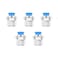 CEKER 8mm to 12 Inch NPT Male Push to Connect Fittings 5 Packs Silver Nylon Quick Connect HOSE PIPE FITTING Fitting