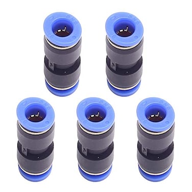 DEVMO 5PCS 6mm To 8mm Tube Air Pneumatic Push In Straight Gas Fittings Plastic Quick Connectors Fitting