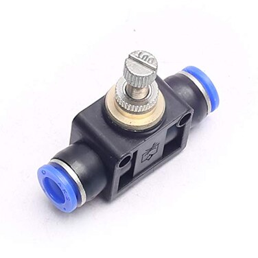 DEVMO Air Flow Speed Control Valve Tube Hose Pipe Connector Joiner Pneumatic Push in Fittings 8mm Electroni