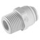 IPW Industries IncJohn Guest Polypropylene Male Connector Quick Connect Fitting 14 OD 38 NPTSingle PP010823W