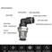 Jienk 2Packs Bulkhead Elbow 38 x 38 Tube OD Push to Connect Tube Fitting PLM38 Bulkhead 90 Degree Elbow Pneumatic Quick Connect Air Fitting