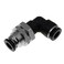 Jienk 2Packs Bulkhead Elbow 38 x 38 Tube OD Push to Connect Tube Fitting PLM38 Bulkhead 90 Degree Elbow Pneumatic Quick Connect Air Fitting