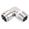 PATIKIL Push to Connect Fitting Elbow 58 Inch Tube OD 12 BSPT Male Thread 304 Stainless Steel Right Angle Hose Pipe Connector Silver