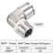 PATIKIL Push to Connect Fitting Elbow 58 Inch Tube OD 12 BSPT Male Thread 304 Stainless Steel Right Angle Hose Pipe Connector Silver