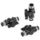 QWORK Push to Connect Fitting Ball Valve 10 Pcs 8mm Plastic Straight Union Connect Adapter 8mmx8mm Tube OD Quick and Easy Installation Pneumatic Valves
