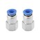 SG Store 2pcs 716 UNF 20TPI Internal Thread to 6mm Pneumatic Quick Connector 716 UNF Female Thread to 6mm Tube OD Pneumatic Fittings for Air Compression Systems