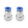 SG Store 2pcs 716 UNF 20TPI Internal Thread to 8mm Pneumatic Quick Connector 716 UNF Female Thread to 8mm Tube OD Pneumatic Fittings for Air Compression Systems