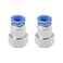 SG Store 2pcs 716 UNF 20TPI Internal Thread to 8mm Pneumatic Quick Connector 716 UNF Female Thread to 8mm Tube OD Pneumatic Fittings for Air Compression Systems