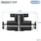 TAILONZ PNEUMATIC 6mm OD Ball Valve Air Flow Control Valve Push to Connect Fitting BVU6Pack of 3