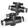 TAILONZ PNEUMATIC 6mm OD Ball Valve Air Flow Control Valve Push to Connect Fitting BVU6Pack of 3