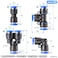 TAILONZ PNEUMATIC 6mm od Push to Connect Fittings Pneumatic Fittings Kit 2 Spliters2 Elbows2 tee2 Straight 8 pcs