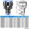 TAILONZ PNEUMATIC Blue Y spliter 3 Ways 8MM Tube OD Push to Connect Tube Quick Fittings Push Lock PY8 Pack of 10