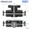 TAILONZ PNEUMATIC BVU38 OD Ball Valve Air Flow Control Valve Push to Connect Fitting Pack of 3