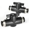 TAILONZ PNEUMATIC BVU38 OD Ball Valve Air Flow Control Valve Push to Connect Fitting Pack of 3