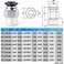 TAILONZ PNEUMATIC Male Straight 38 Inch Tube OD x 38 Inch NPT Thread Push to Connect Fittings PC38N3 Pack of 2