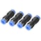 uxcell Push to Connector Fitting 4mm Tube OD Quick Connect Air Line Hose Pipe Fitting Straight Pneumatic Connector Black 4Pcs