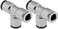 Vixen Air Push to Connect PTC UnionJoint Tee3way Pneumatic Fitting for 38 OD Hoses Bundle of two fittings VXA83382