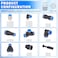 XaXmTee 94 Pcs Quick Connect Air Line Fittings Kit Pneumatic Push Lock Air Fittings 181438 Push to Connect NPT Thread Air Hose Fittings Quick Release Airline Fitting Kit