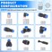 XaXmTee 94 Pcs Quick Connect Air Line Fittings Kit Pneumatic Push Lock Air Fittings 181438 Push to Connect NPT Thread Air Hose Fittings Quick Release Airline Fitting Kit