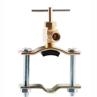 YZMSZ Saddle Valve Brass Self Piercing 14 Inch Compression Outlet for Effortless Potable Water Connection refrigerator water line