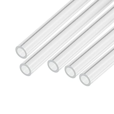 MECCANIXITY Acrylic Pipe Clear Rigid Round Tube 9pcs 7mm03 ID 10mm38 OD 6 for Lamps and Lanterns Water Cooling System