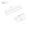 MECCANIXITY Plastic Pipe Rigid Polycarbonate Round Tube Clear 126mm ID 1128mm OD 6 150mm High Impact for Lighting Models Water Plumbing