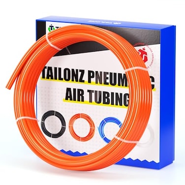 TAILONZ PNEUMATIC Orange 6mm OD 4mm ID Polyurethane Air Hose Pipe Tube 10 Meter 328ft