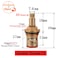 TOOLSTAR Faucet Ceramic Cartridge Valve G12 Brass Tap Ceramic Disc Cartridges Replacement for Hot Cold Water Type F2 H49mm