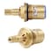 TOOLSTAR Faucet Ceramic Cartridge Valve G12 Brass Tap Ceramic Disc Cartridges Replacement for Hot Cold Water Type F2 H49mm