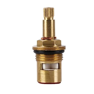 TOOLSTAR Faucet Ceramic Cartridge Valve G12 Brass Tap Ceramic Disc Cartridges Replacement for Hot Cold Water Type F2 H49mm
