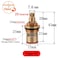 TOOLSTAR Faucet Ceramic Stem Cartridge Valve G12 Brass Tap Ceramic Disc Cartridge Replacement for Bothroom Kitchen Type C2 H43mm
