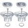 Enhon 2 Pack Shower Handle Replacement Compatible with Moen 96797 Chateau Tub and Showers Faucet Shower Knob Replacement Kit Compatible with Moen 1225 Cartridge Include Screws Chrome Knob Insert