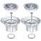 Enhon 2 Pack Shower Handle Replacement Compatible with Moen 96797 Chateau Tub and Showers Faucet Shower Knob Replacement Kit Compatible with Moen 1225 Cartridge Include Screws Chrome Knob Insert