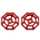 Haidong Outside Faucet Round Wheel Cast Iron Round Wheel Handle Spigot Handle Square Broach 7X7mm Valve Shafts Broach Valve Wheel Handle2PCS