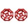 Haidong Outside Faucet Round Wheel Cast Iron Round Wheel Handle Spigot Handle Square Broach 7X7mm Valve Shafts Broach Valve Wheel Handle2PCS