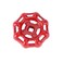 PZRT Cast Iron Outside Faucet Round Wheel Handle Hose Bib Water Spigot 7x7mm Red