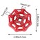 PZRT Cast Iron Outside Faucet Round Wheel Handle Hose Bib Water Spigot 7x7mm Red