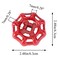 PZRT Cast Iron Outside Faucet Round Wheel Handle Hose Bib Water Spigot 7x7mm Red