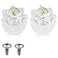 starfa lab 2PCS Clear Acrylic Faucet Handles Knobs Replacement KitBathtub Sink Faucet Rebuild Trim Set Compatible with Delta Delex Peerless FaucetsIncludes Screws