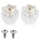 starfa lab 2PCS Clear Acrylic Faucet Handles Knobs Replacement KitBathtub Sink Faucet Rebuild Trim Set Compatible with Delta Delex Peerless FaucetsIncludes Screws