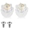 starfa lab 2PCS Clear Acrylic Faucet Handles Knobs Replacement KitBathtub Sink Faucet Rebuild Trim Set Compatible with Delta Delex Peerless FaucetsIncludes Screws
