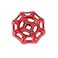PZRT Cast Iron Outside Faucet Round Wheel Handle for 6X6mm Valve Shafts Red Hose Bib Water Spigot