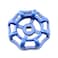 PZRT Cast Iron Outside Faucet Round Wheel Handle Hose Bib Water Spigot 7x7mm Blue