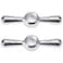 VIDABTE PP20617 Replacement Tee Handle with Square Broach in Chrome Outdoor Faucet Water Spigot Handle Metal Outside Faucet Hose Bibb THandles Square Broach 2 pcs