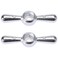 VIDABTE PP20617 Replacement Tee Handle with Square Broach in Chrome Outdoor Faucet Water Spigot Handle Metal Outside Faucet Hose Bibb THandles Square Broach 2 pcs