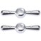 VIDABTE PP20617 Replacement Tee Handle with Square Broach in Chrome Outdoor Faucet Water Spigot Handle Metal Outside Faucet Hose Bibb THandles Square Broach 2 pcs