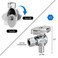 PXZBLG 2 Pack Stop Valves 14 Turn Angle Stop Valves 38 OD Compression 12 PEX Chrome Plated Brass for Faucet Toilet Valves