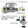 PXZBLG 2pcs Stop Valves 12 38 Straight Stop Valve 12 PTC Input 38 OD Compression Output Push to Connect 14 Turn Chrome Plated Brass for Faucet No Lead